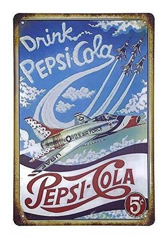 Letreros Decorativos 66retro Drink Pepsi Cola Cartel De Cha 