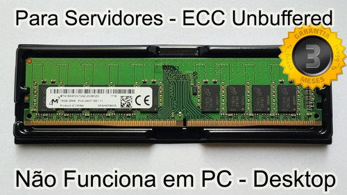 Memoria Micron 16gb Pc4-2400t-e Ecc-u - Server Dell Hp Ibm (Usado)