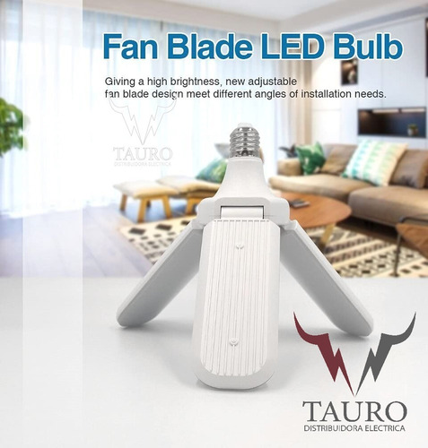 Imagen 3 de 10 de Foco Led 36w Tipo Ventilador Apertura Ajustable Luz Blanca