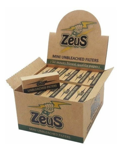 Filtro Zeus Mini Unbleached X 50 Unidades 