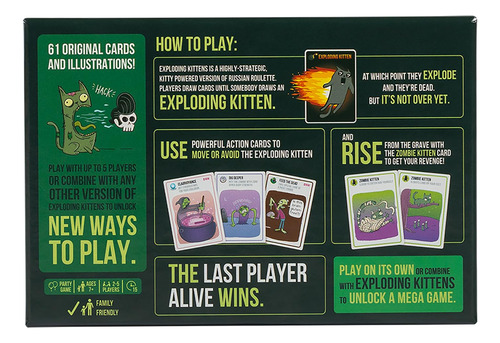 Juegos De Cartas Zombie Kittens De Exploding Kittens Para Ad