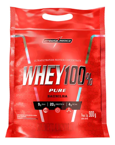 Whey 100% Pure Pouch 900g Baunilha Integralmédica