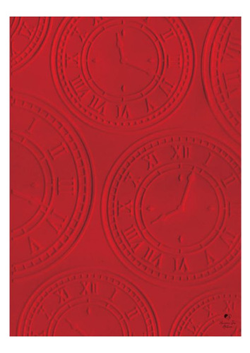 Placa De Textura Relevo Emboss 12,9 Cm X 18,4 Cm Relógios