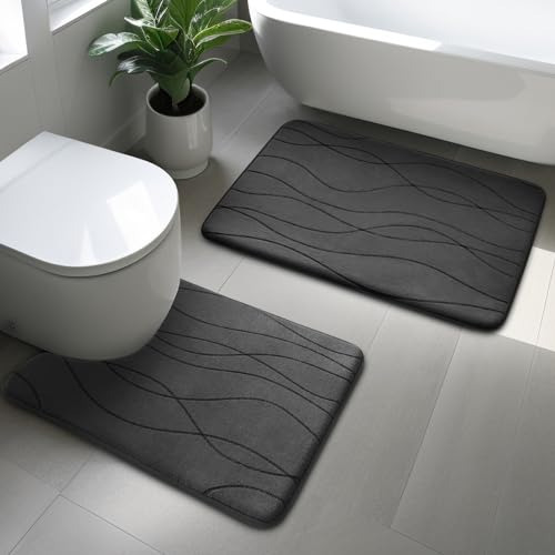 Tapetes De Baño De Espuma Viscoelástica, 2 Piezas