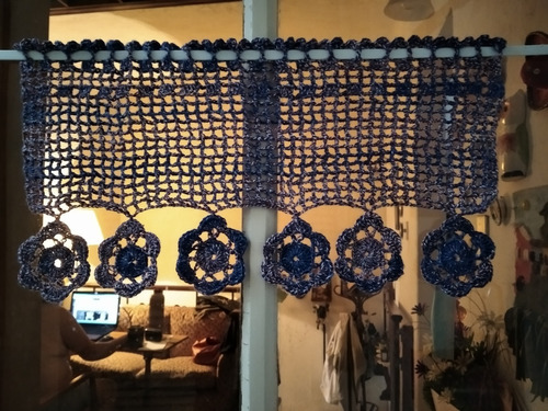 Visillos De Crochet  En Hilo Rustico Jaspeado