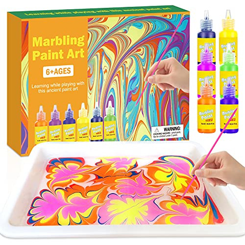 Kit De Manualidades De Pintura Marmoleada Niños, Artes...