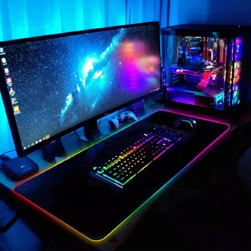 Mouse Pad Gamer Jogo Borda Led Rgb Grande 80x30cm Dragão - Shop Borges