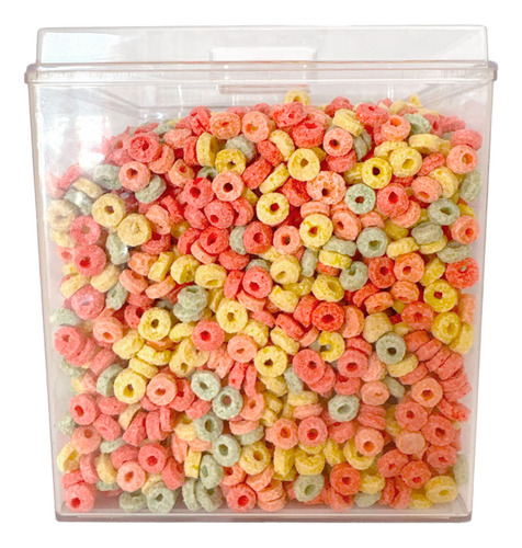Kit 10 Potes Acrílico Quadrado C/ Tampa 7,4l + Conchas 300ml
