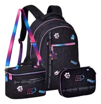 Comprar Kit Mochila De Costas Lancheira Estojo Box Rafa Luiz Juvenil