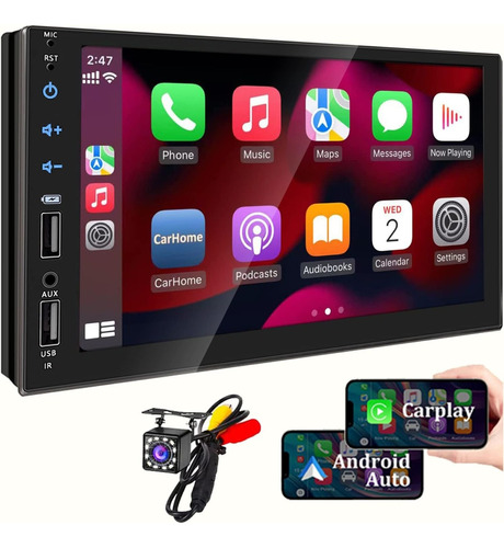 Radio Para Auto Doble Din - Carplay - Táctil Full Hd