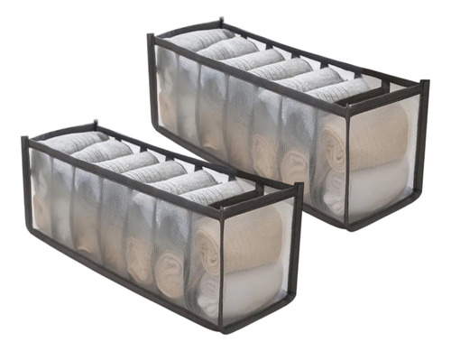 2×organizador Ropa Interior Y Calcetines 7 Rejillas
