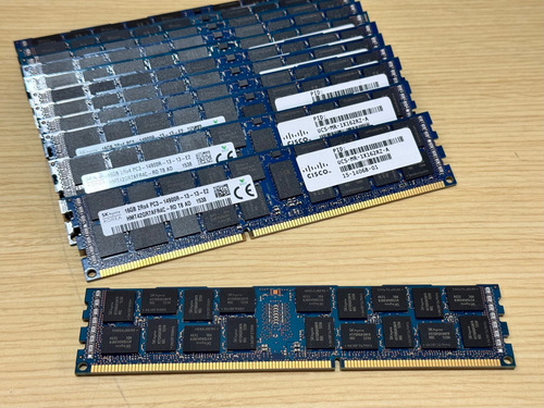 Lote 12pz Ram 16 Gb Ddr3 1600 Mhz R Dimm **para Servidor (Usado)