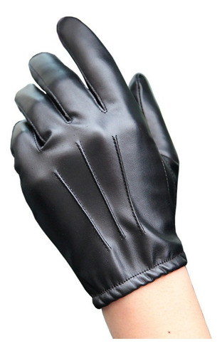 Negro Pu Guantes De Cuero Masculino Fino Del Estilo De