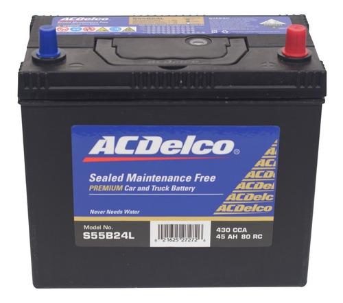 Bateria 45ah Acdelco S55b24l Borne Chico +positivo Derecho