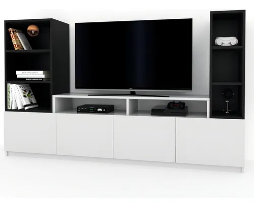 comprar Modular Centro De Entretenimiento Organizador Lcd Led Lafont Color Negro