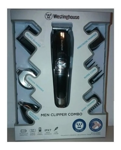 Imagen 6 de 8 de Cortadora De Barba + Nariz Westinghouse Recargable Usb