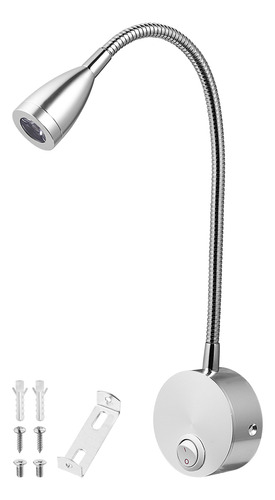 Lámpara De Pared Led De Brazo Flexible, 3 W, Luz De Noche Bl