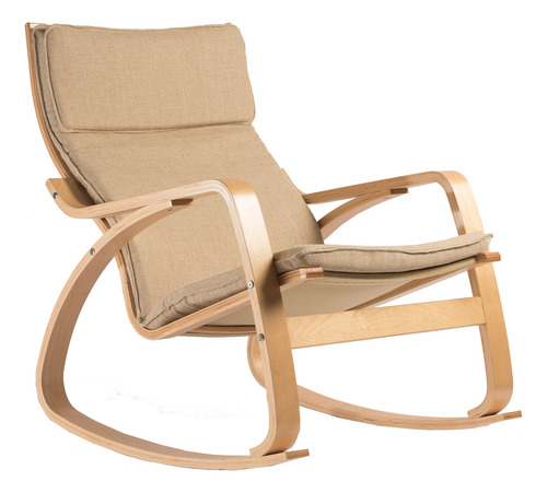 Sillón Mecedora Nórdico Modelo Volgar + Mesa Nuuk Nordico Beige Lino