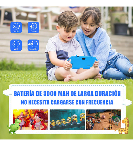 Tablet Para Niños 7 Pulgadas 3gb 32gb Tableta Con Fund Color Azul
