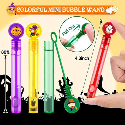 Hinzer Paquete De 80 Mini Varitas De Burbujas Para Fiestas D
