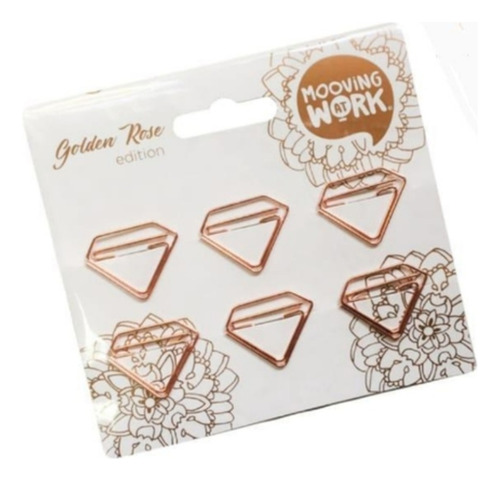 Clips Mooving Forma Diamante Golden Rose