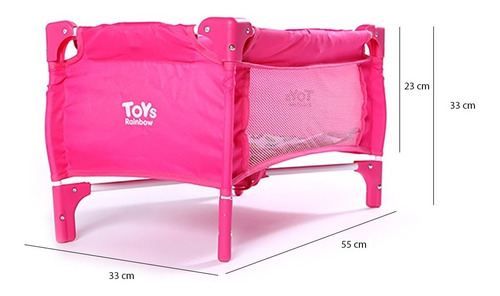 Imagen 4 de 7 de Cuna Para Bebote Y Muñecas Rainbow Con Bolso