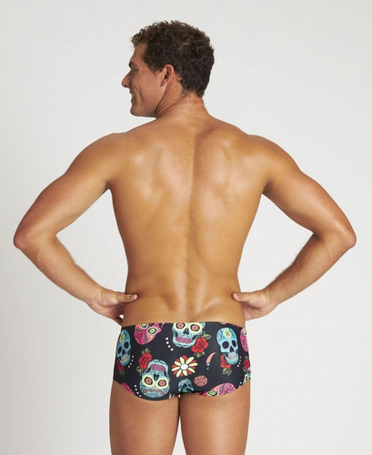 Imagen 5 de 5 de Malla Natación Arena Skulls Short Boxer Corto Sunga Hombre