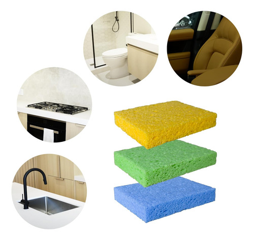 36 Pk Pop-up Compressed Cellulose Sponges, Heavy Duty Scr...