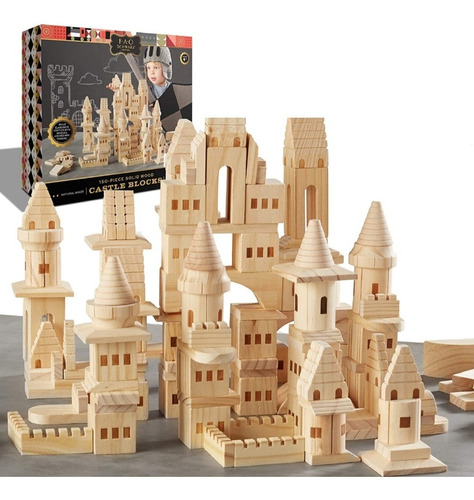 Juego De Construcción De Castillo De Madera Fao Schwarz 