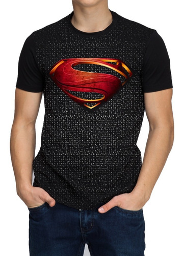 Camisa Camiseta Superman Preta Black Super Homem Herois