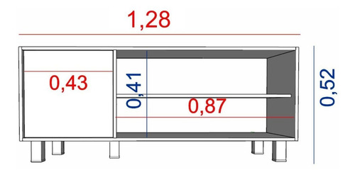 Imagen 3 de 7 de Rack Mueble Para Tv Led Nordico Escandinavo Moderno