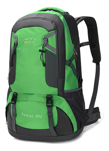 Mochila De Camping Impermeável Resistente Capacidade De 40l Cor Verde