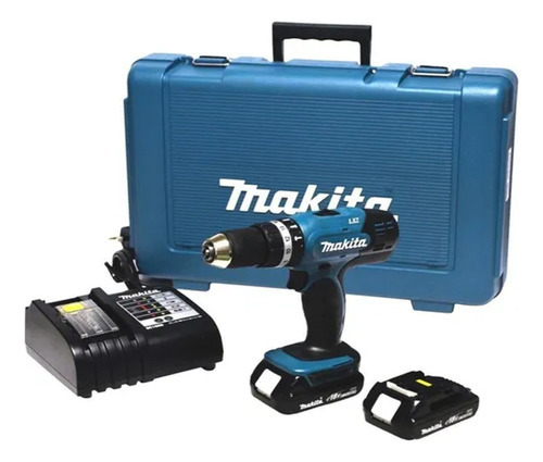 Taladro de impacto Makita DHP453sye de 18 V, color turquesa