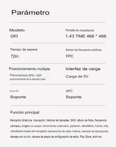 Reloj Smartwatch Con Telefono Incorporado Gps Nav Amoled