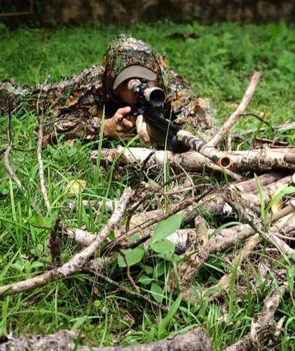 Roupa Camuflada Sniper Ghillie 3d Até 1,70 Alt, Caça Airsoft