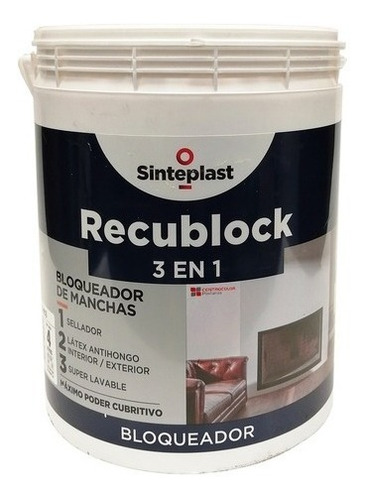 Latex Interior/exterior 3 En 1 Recublock Sinteplast 1lts.