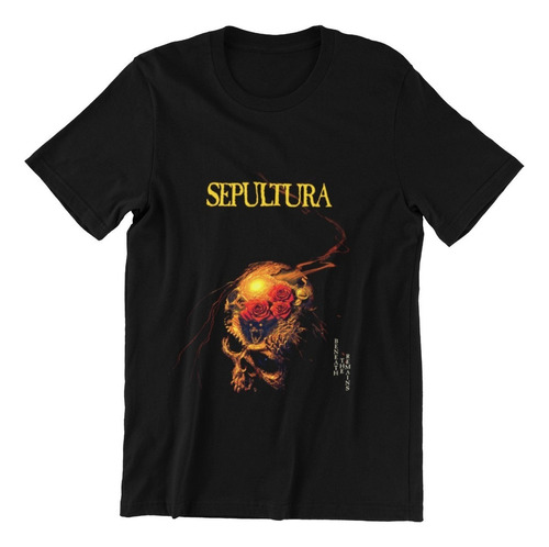 Polera Unisex Sepultura Rock Musica Calavera Estampado Algod