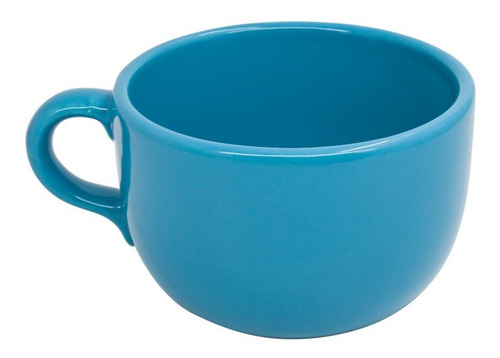 Tazón Cerámica Desayuno 550ml Sopero Colores Unidad Celeste