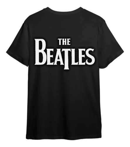 Remera The Beatles Algodón Negra Todos Los Modelos !