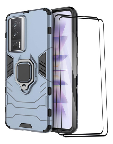 Funda Uso Rudo Carcasa Para Poco F5 Pro 5g+mica Azul Xiaomi Poco F5 Pro 5g/redmi K60 Pro/k60