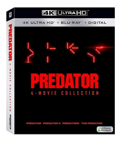 4k Ultra Hd + Blu-ray Predator / Depredador / 4 Films