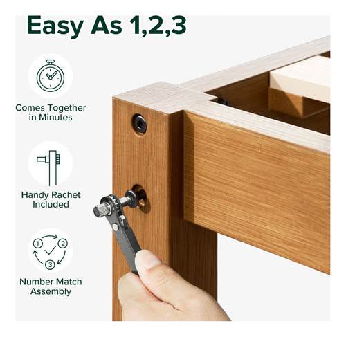 Zinus Leah | Base De Cama Queen De Bambú Con Cabecera