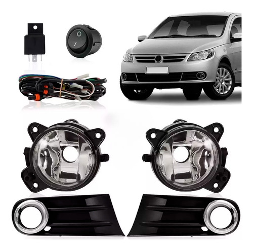 Kit Farol De Milha Gol G5 2008 A 2012 Suits + Led Tech One