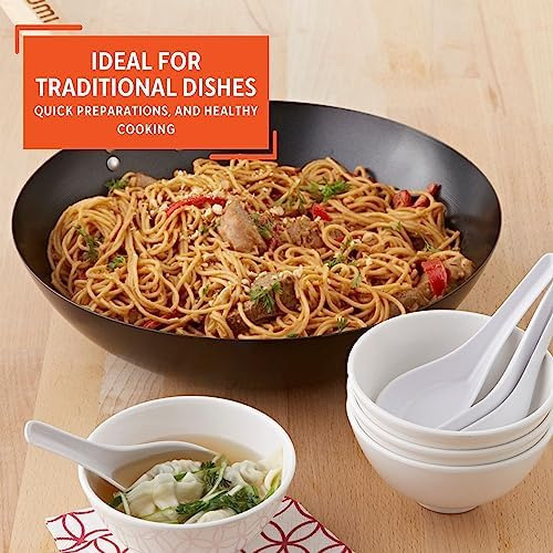 Imusa Usa Imu-wok Antiadherente Con Mango De Madera De 11 Pu