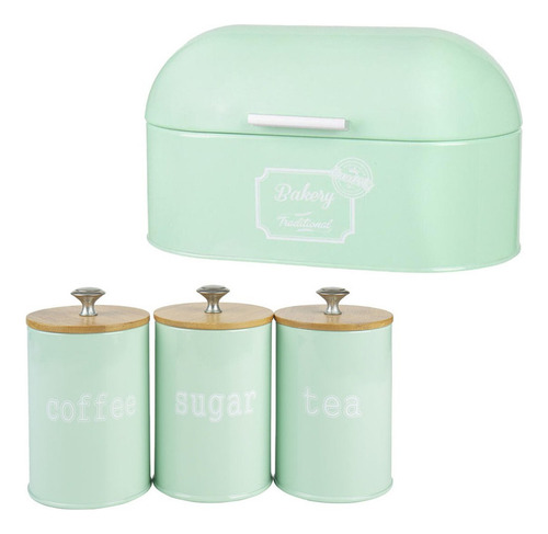 New,, Caja De Metal Pan + Caja De Almacenamiento -
