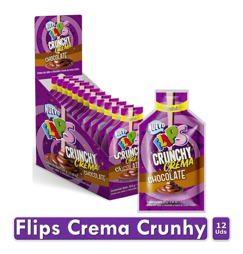 Crema De Chocolate Flips Crunchy Crema 27gr X 12 Uds