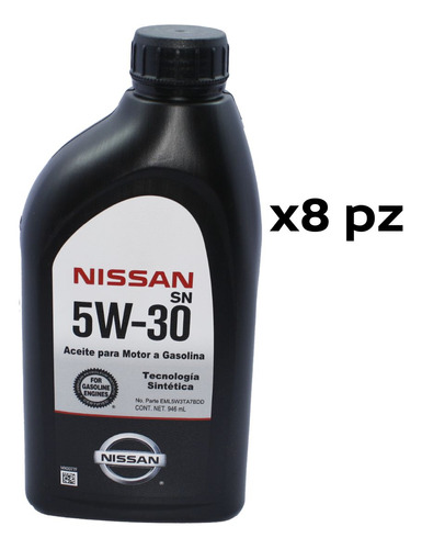 8 Litros Aceite Sintético 5w30 Nissan Sentra Se-r 2011