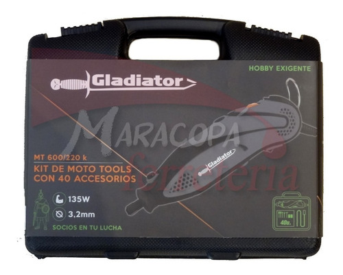 Imagen 3 de 6 de Kit Mini Torno Gladiator Rectificador Con Valija Acc. Mt600k