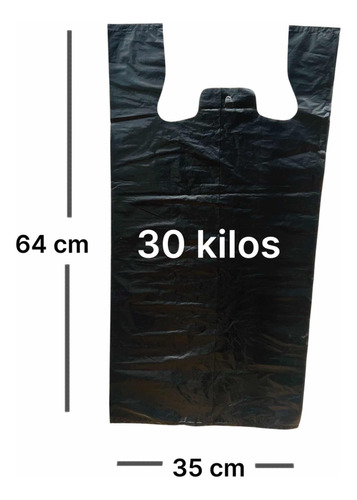 Bolsas De Manija Camiseta Plásticas 30kg - g a $10