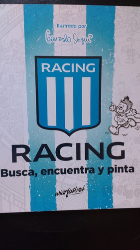 Libro Para Chicos Busca Encuentra Pinta Racing